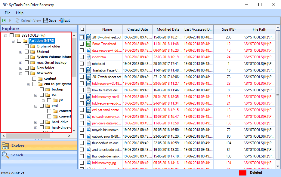 recover data